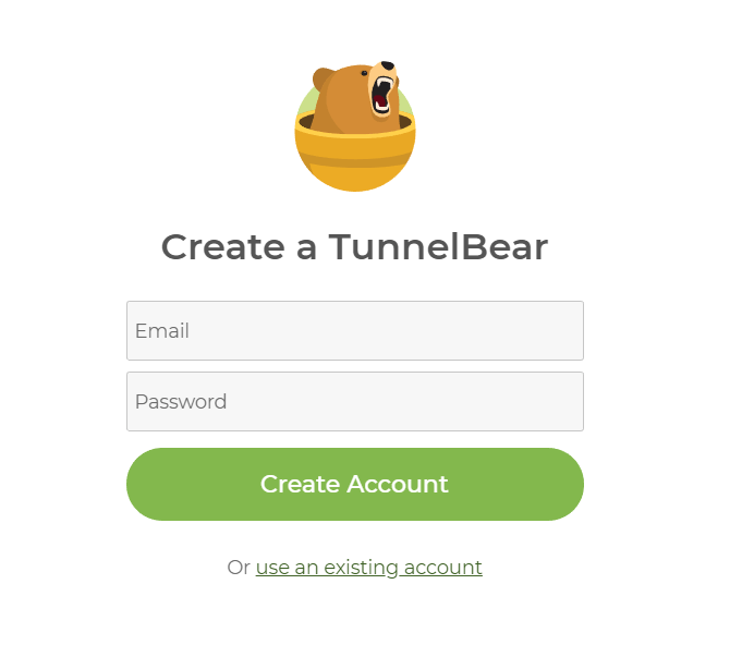 tunnelbear sign up